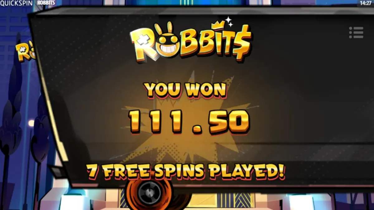 Cena temática do slot Robbits com coelhos criminosos e elementos de cassino