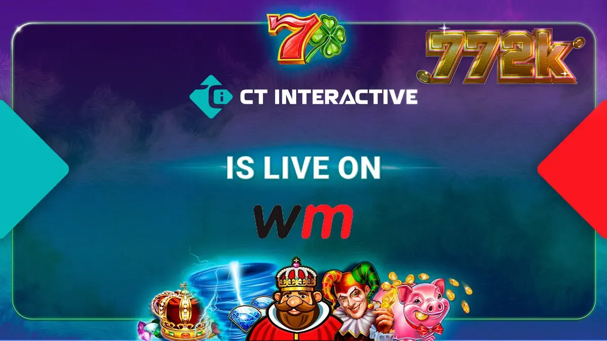 Interface de jogos de cassino da CT Interactive em dispositivos móveis