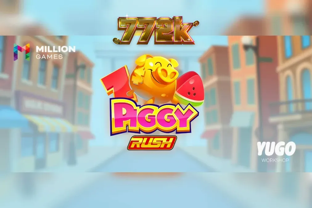 Interface colorida e vibrante do slot Piggy Rush com elementos de fazenda e moedas de ouro